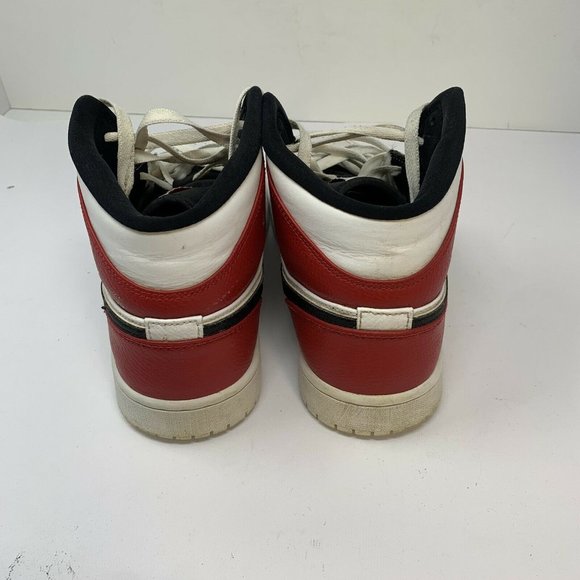 Nike Air Jordan 1 Mid White/Black/Gym Red - Picture 6 of 12